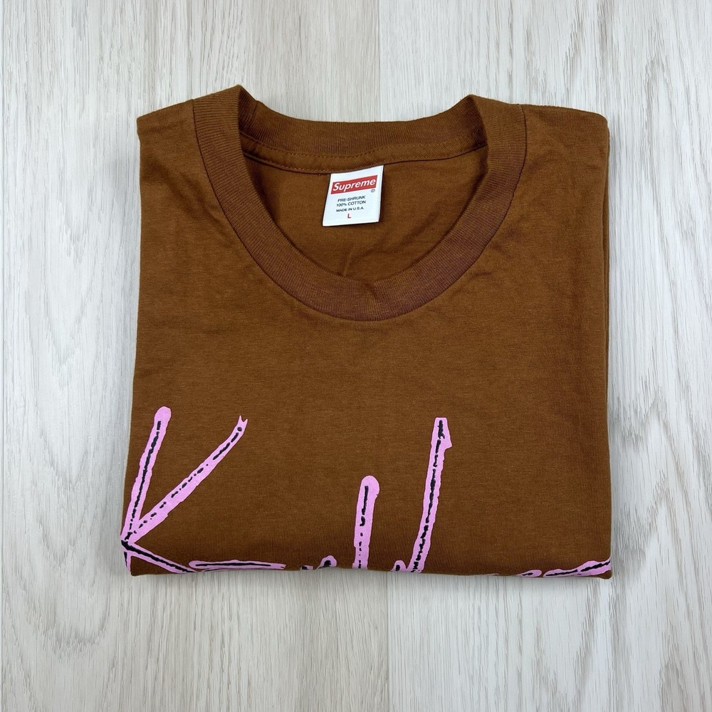 Supreme 'Key West' Crewneck Short Sleeve T-Shirt Mens Size L Large Brown